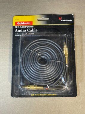 Radio Shack Gold Series Audio Cable 24K Gold Plated Connectors 20Ft (2245)